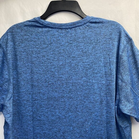 LEDING Workout Running Crew Neck T-Shirt Men Large Blue Dry-Fit Short Sleeve New - Picture 10 of 16